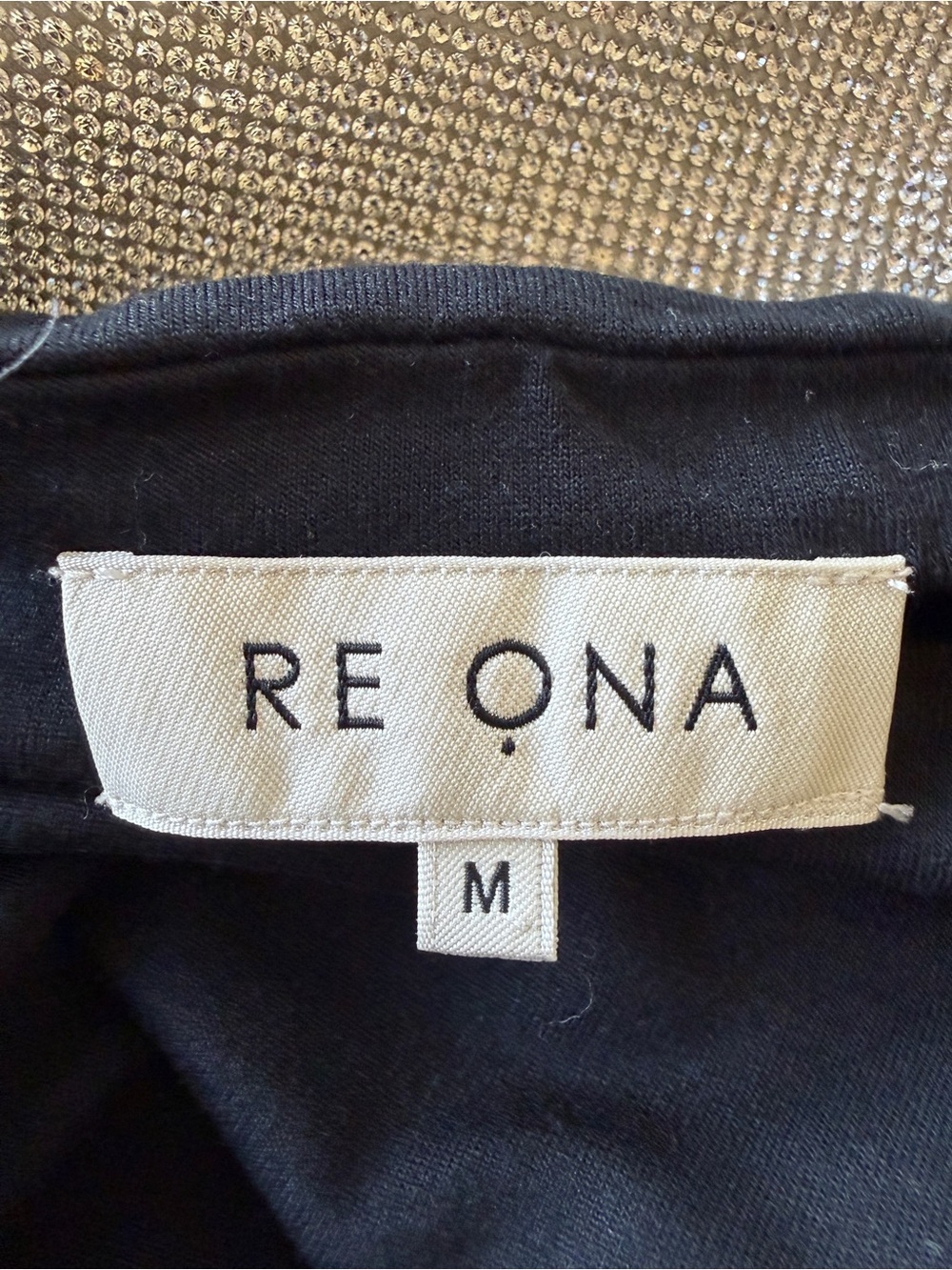 RE ONA Signature Long Sleeve Top | Black | Size M - Picture 4 of 4